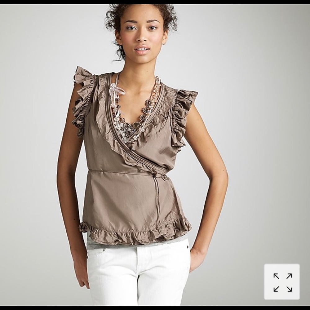J.Crew Blakey Silk Wrap Top
